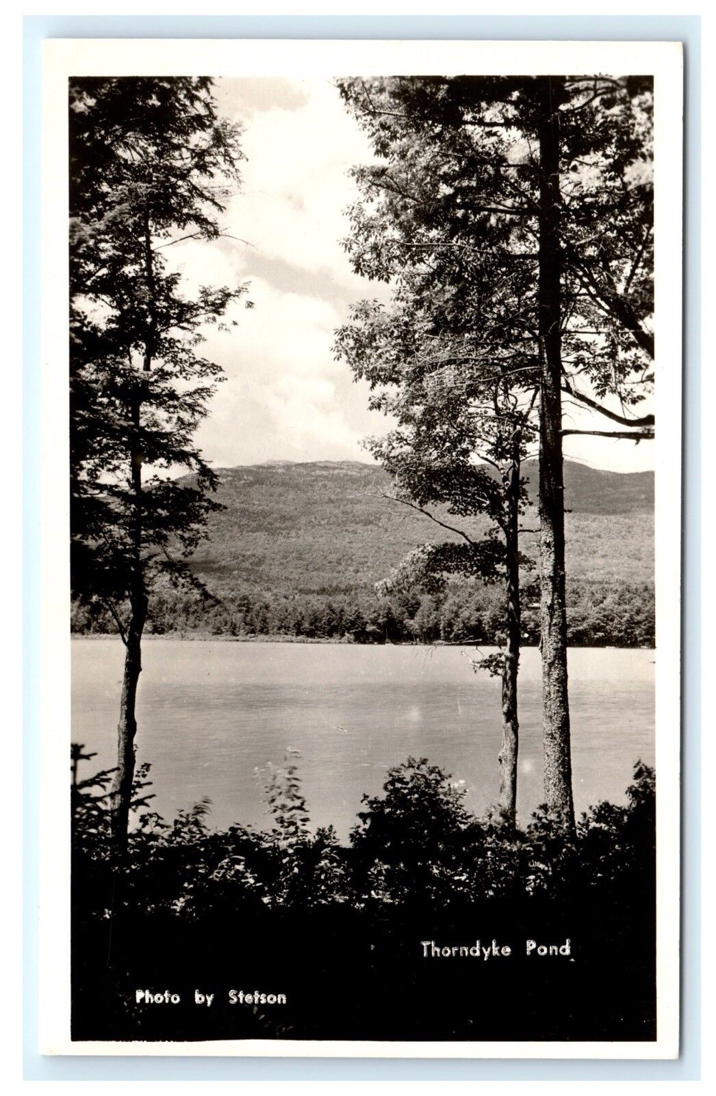 Thorndyke Pond New Hampshire NH Photo by Stetson RPPC Postcard Thorndike C10 