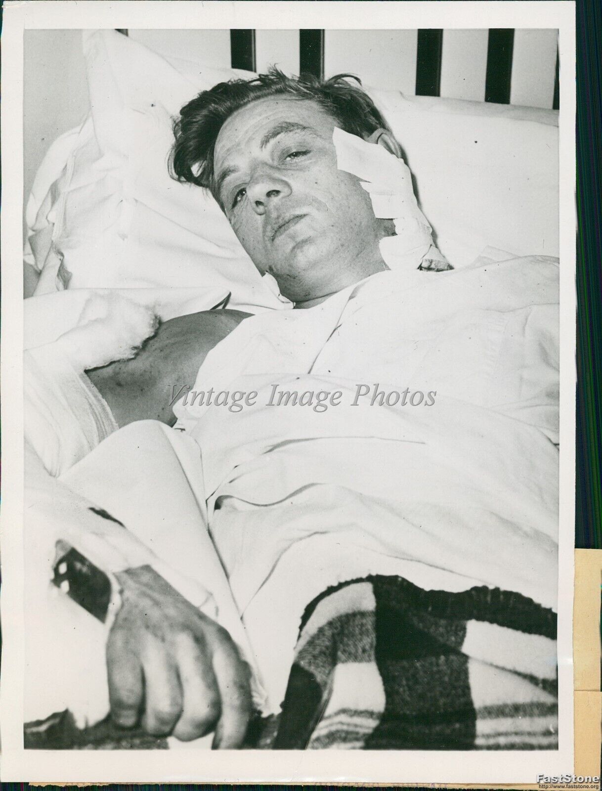 1947 Edward Swanson Chicago Cab Driver Shot By Elmer Al Pierce Crime Photo 6X8