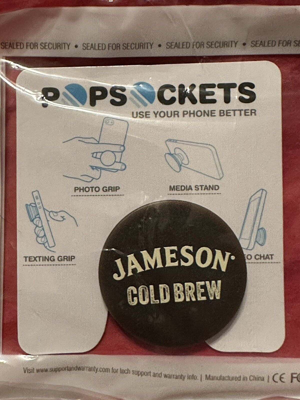 Jameson Irish Whiskey Cold Brew Authentic PopSocket New Sealed
