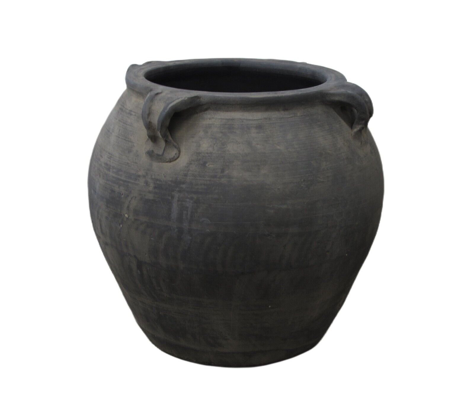 Dark Grey Earthenware Planter Pot