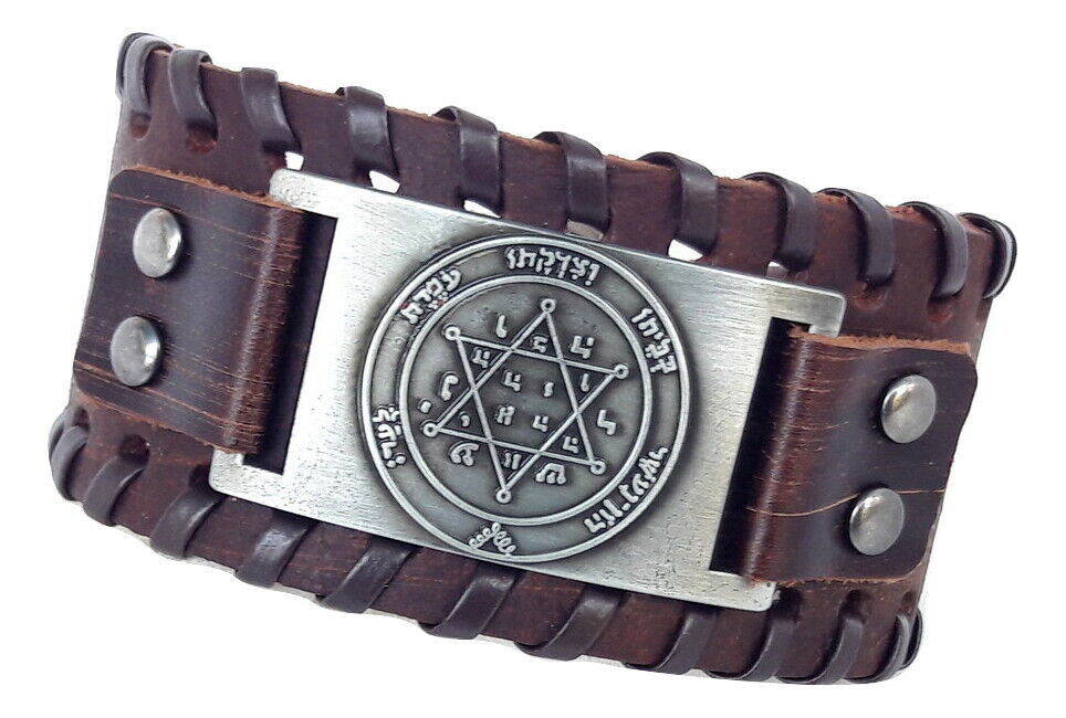 New Bracelet Leather from israel Jewish Star of David / Magen David Judaica 