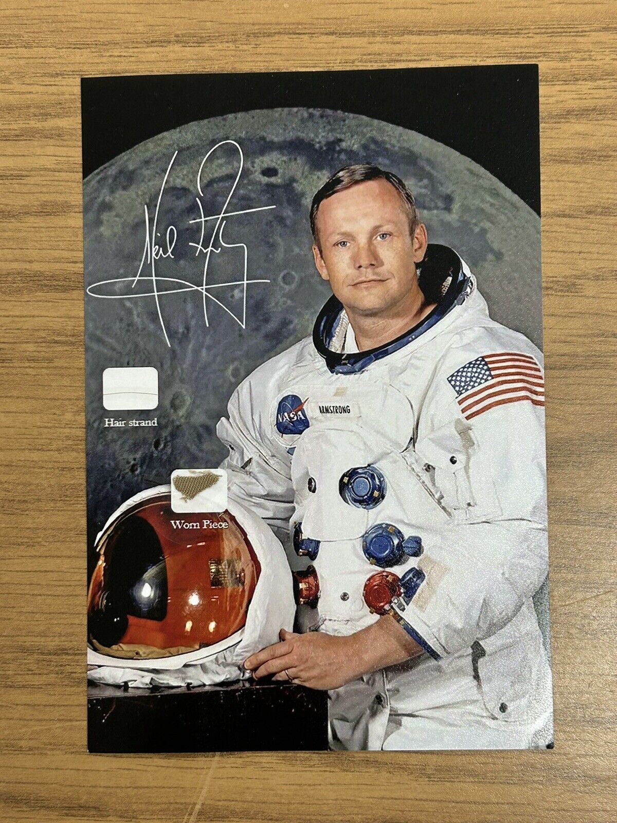 Neil Armstrong Hair Strand & Worn Astronaut First Man Moon NASA Relic Apollo 11