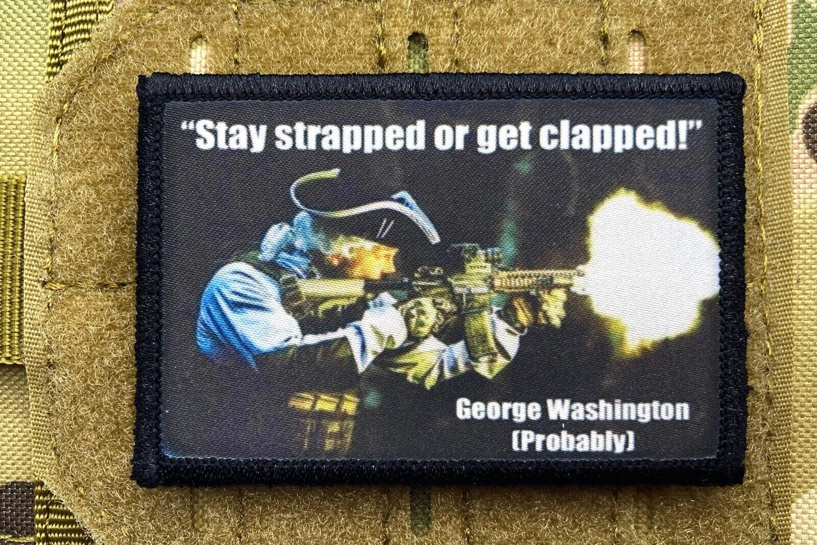 George Washington Morale Patch / Military Badge ARMY Tactical Hook & Loop  55