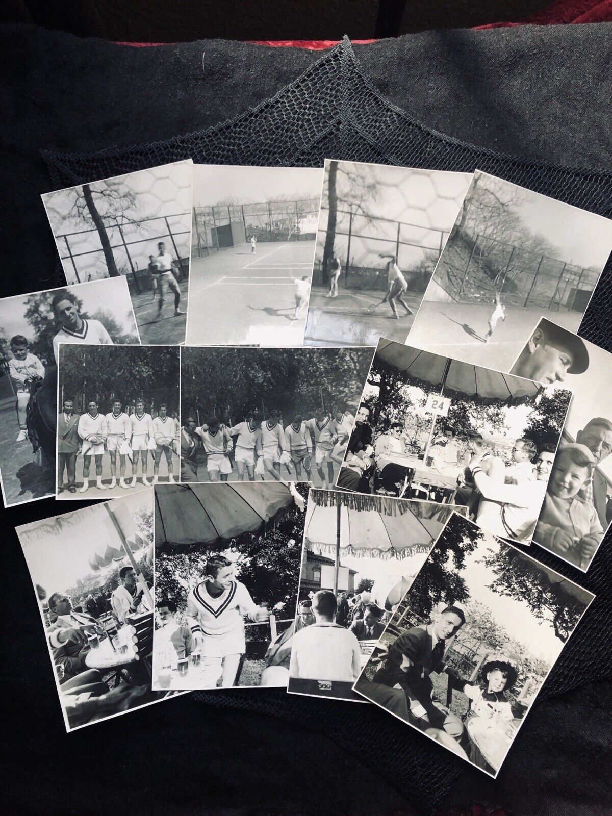 Vintage 1949 Photos - Tennis Match - Alumni Day - Lot of 13 Photographs