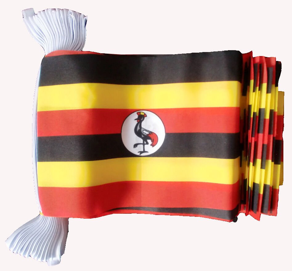 UGANDA 9 METRE BUNTING 30 FLAGS flag AFRICA AFRICAN KAMPALA UGANDAN