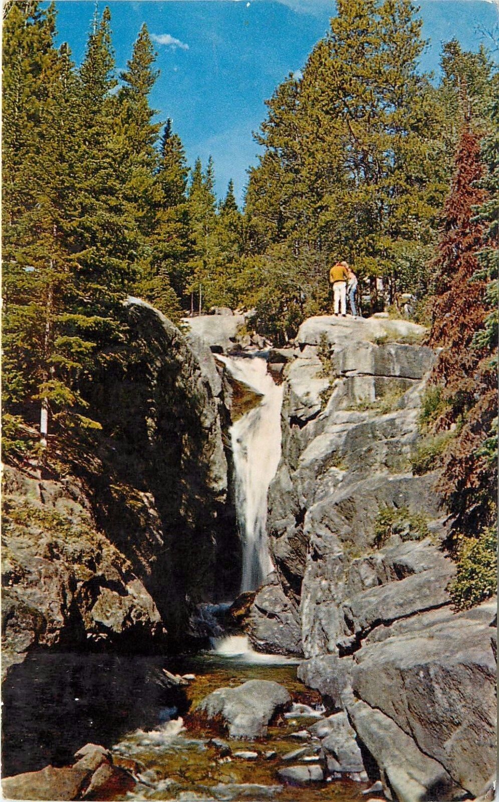 Colorado CO Rocky Mountain National Park Chasm Falls Postcard1962 Vintage Card
