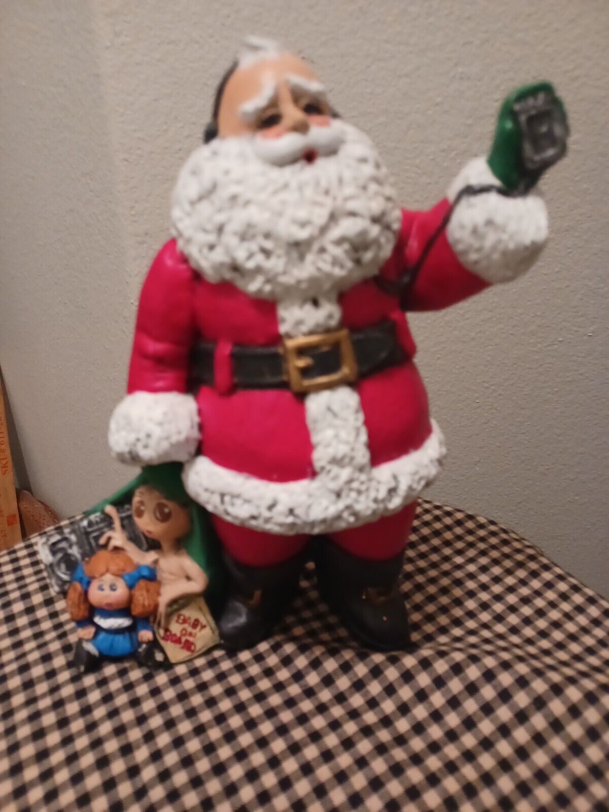 Vtg 1980\'s Trend Santa Claus Figurine ET Cabbage Patch Doll Christmas  Decor HM