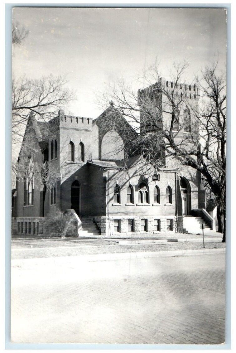 c1950's Masonic Mason Hall View Burlingame Kansas KS RPPC Photo Postcard