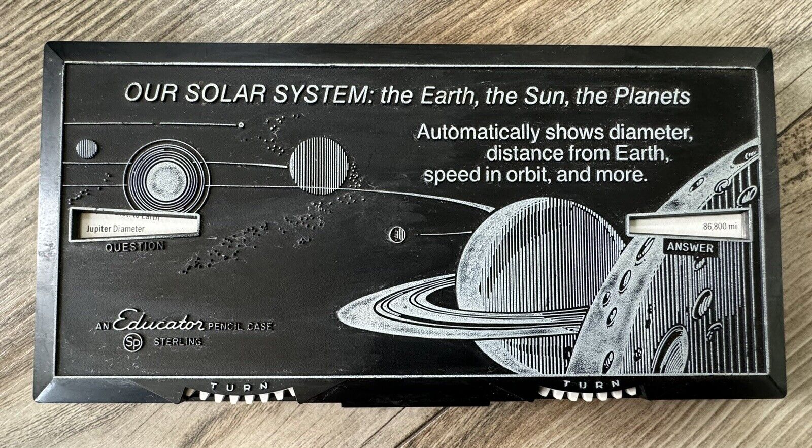 VINTAGE Our Solar System by Sterling #562 Educator Pencil Case Made in USA 🇺🇸