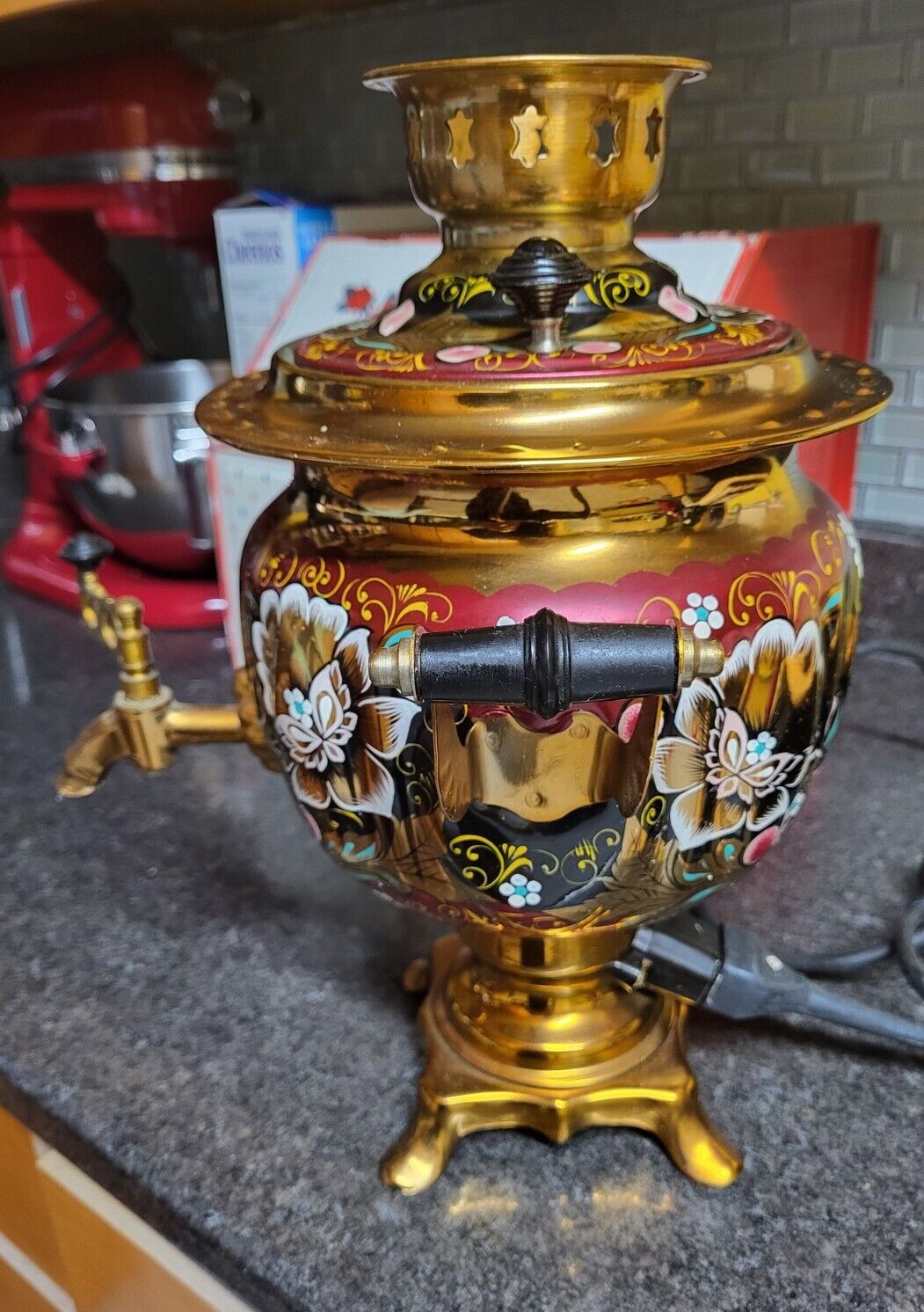 Beautiful Vintage European Copper Coffee Pot Electric, Excellent Condition