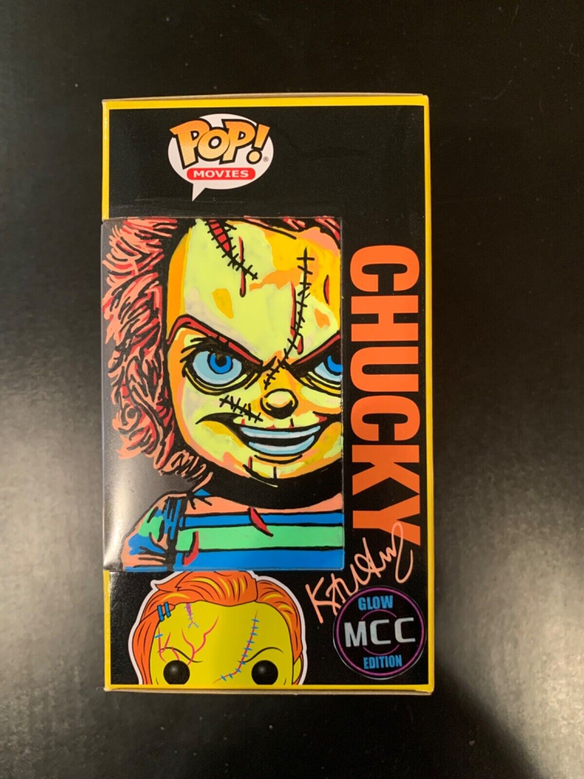 Chucky Custom Art Black Light Funko Pop #315- Custom by MCC🔥🔥With protector 