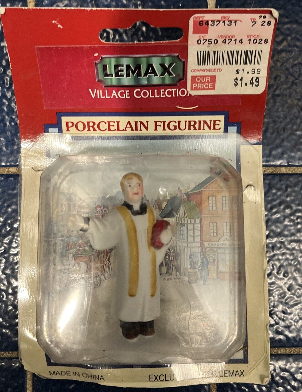 Lemax Christmas Village Town Welcome To Church  Priest Pastor Minister 2.75”