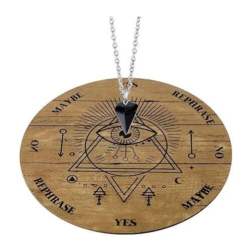 Wooden Pendulum Board Dowsing Divination; Brand New, Fast 