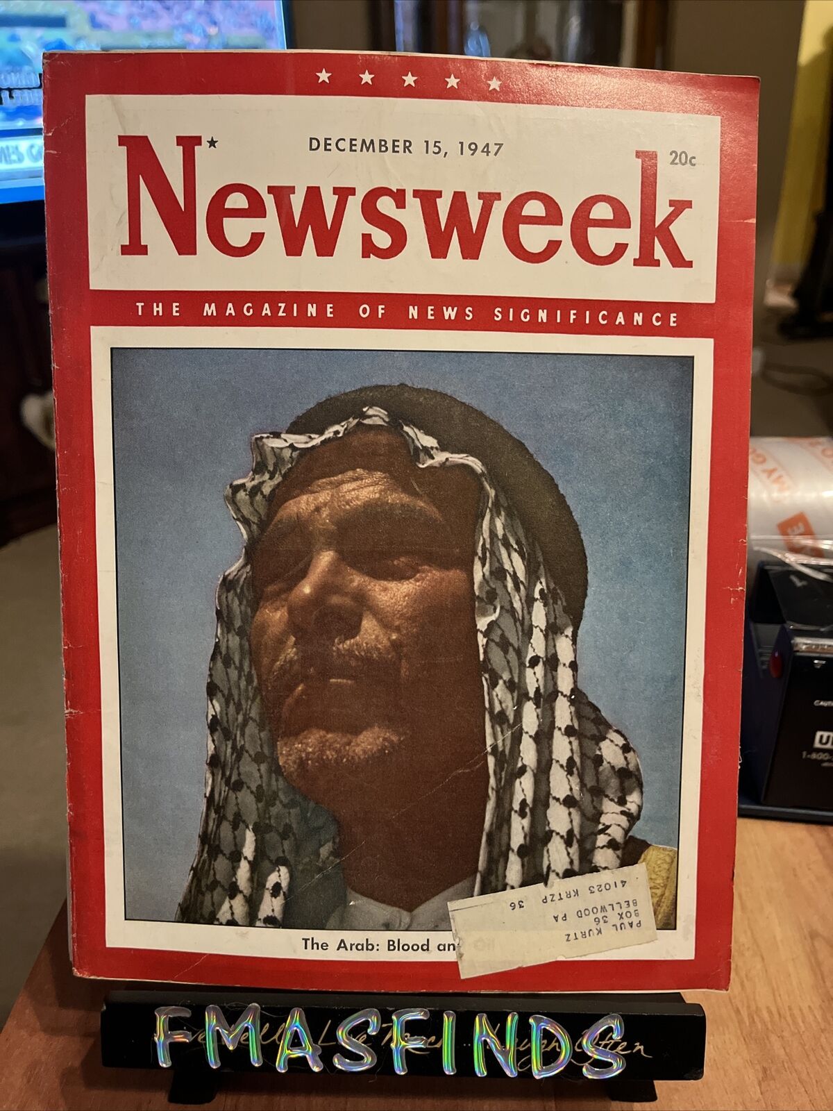 M2 1947 THE ARAB BLOOD AND OIL December 15 NEWSWEEK Magazine 