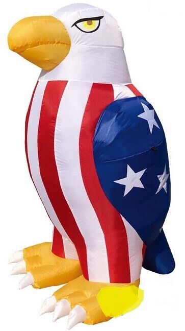 HALLOWEEN JULY 4TH PATRIOTIC MEMORIAL DAY EAGLE USA  INFLATABLE AIRBLOWN 8 FT