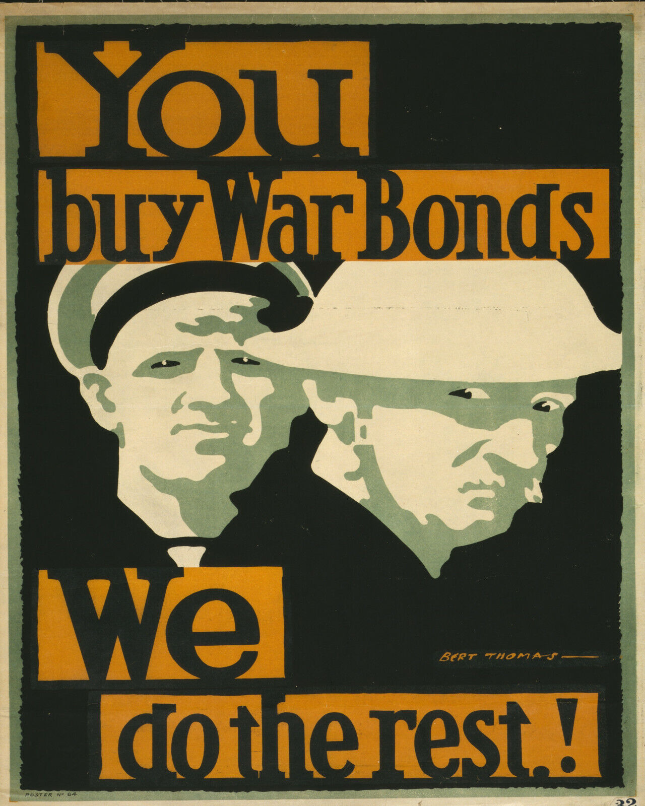 WW1 War Time Poster 8X10 Photo You buy war bonds. We do the rest 1918
