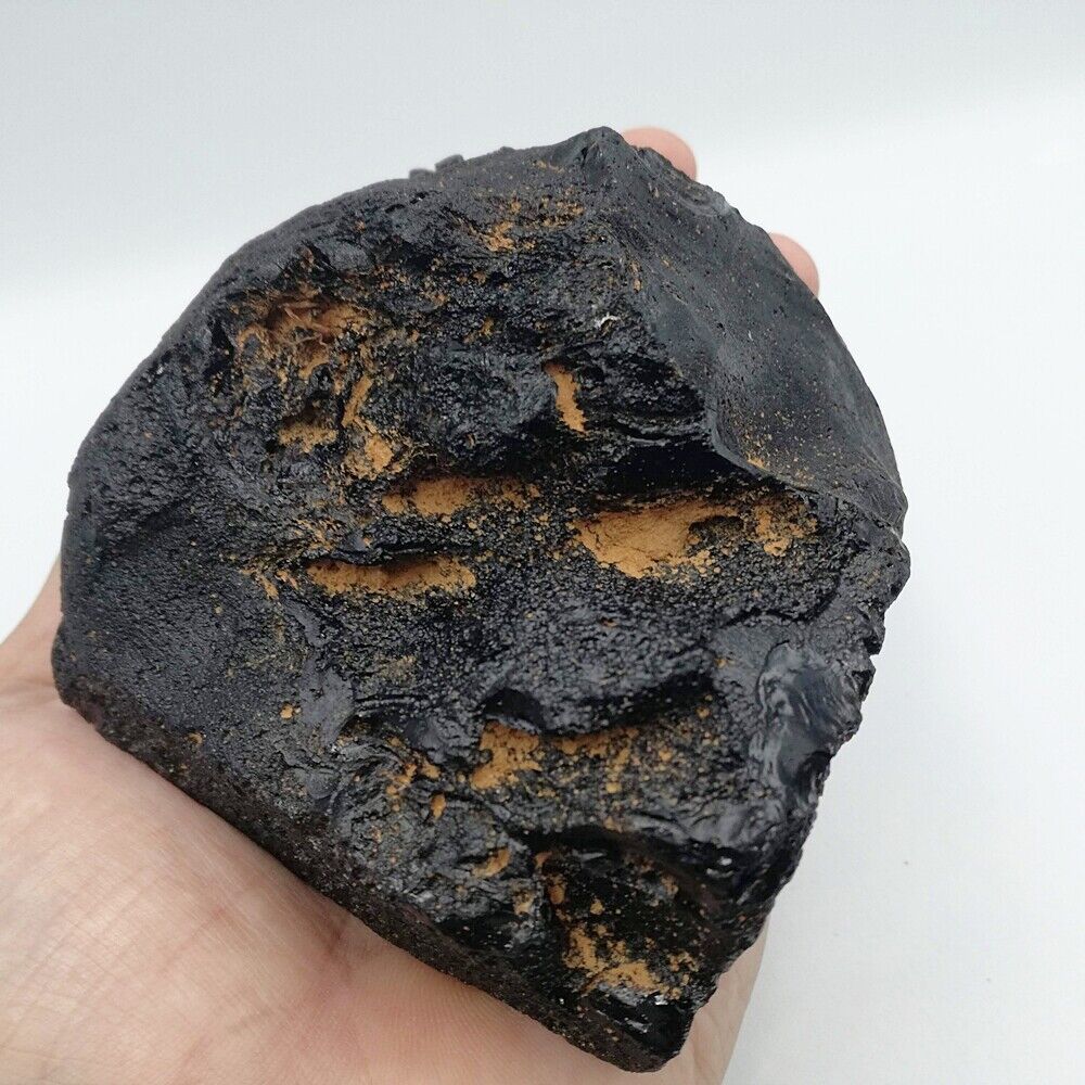 810 g. Human Face Australasian Muong Nong Tektite Meteorite Impact Layered Rock