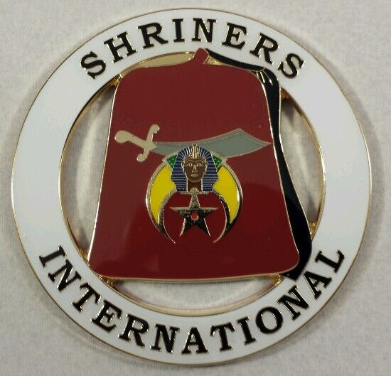 Shriners International Cut Out Car Emblem in White