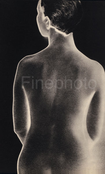 1937 Original MAN RAY Surreal Female Nude Woman Solarized Vintage Photo Gravure