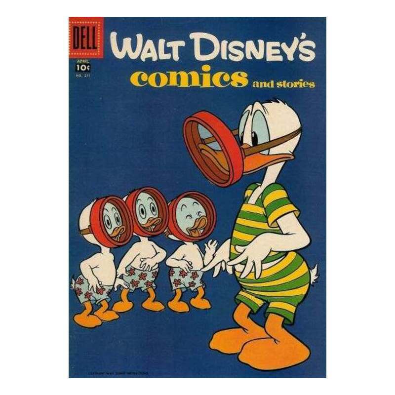 Walt Disney\'s Comics and Stories #211 in VG minus condition. Dell comics [m@