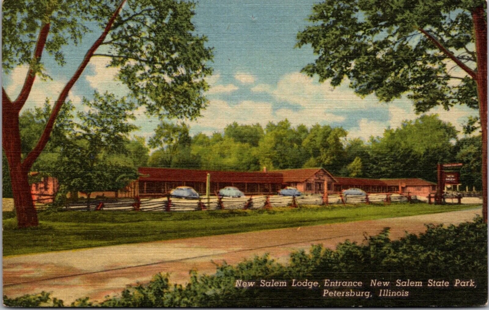 Linen PC New Salem Lodge, Entrance New Salem State Park in Petersburg, Illinois