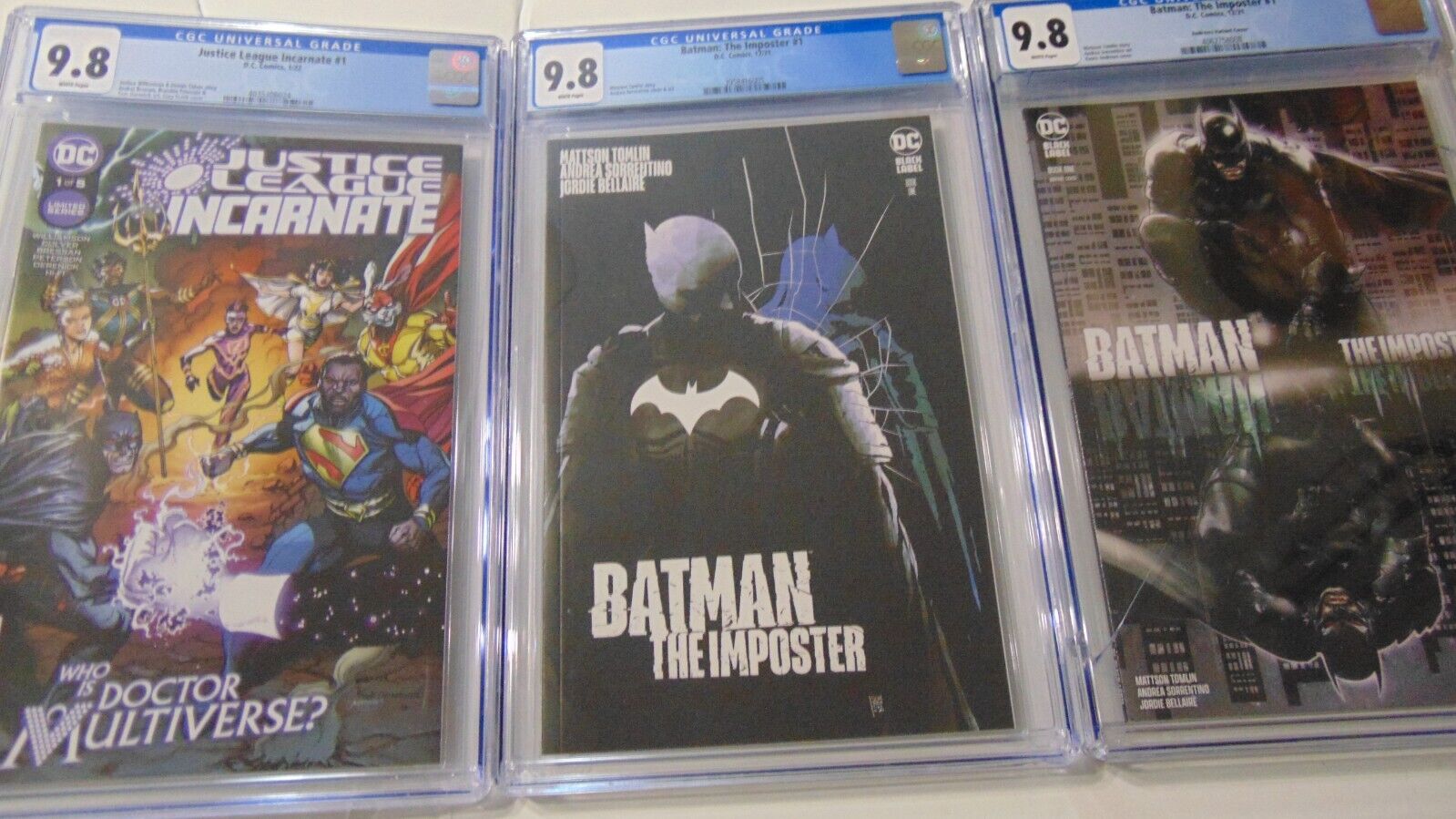 Batman the Imposter #1 CGC 9.8 LOT OF 3 READ + JUSTICE LEAGUE INCARNATE #1 9.8
