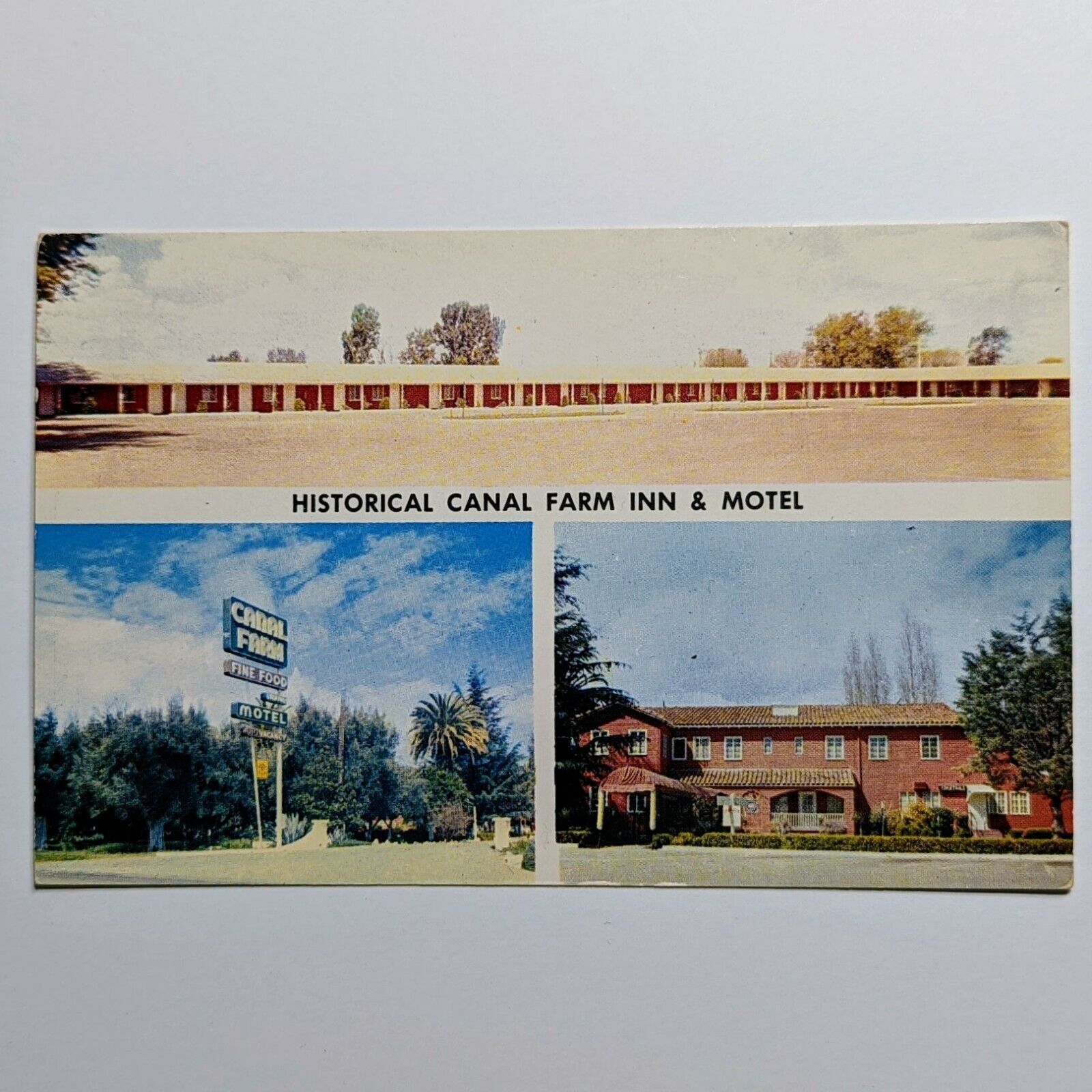 Los Banos California Historical Canal Farm Inn & Motel Postcard