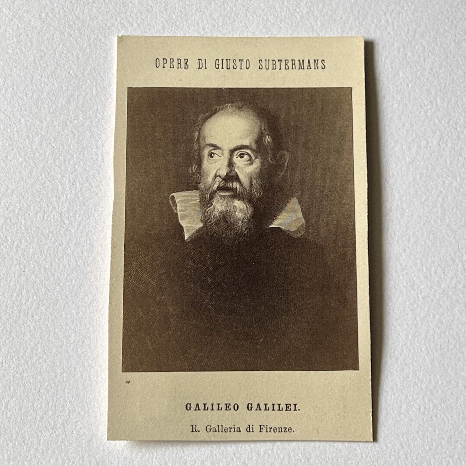 Antique CDV Photograph Illustration Man Galileo Galilei Scientist Physicists