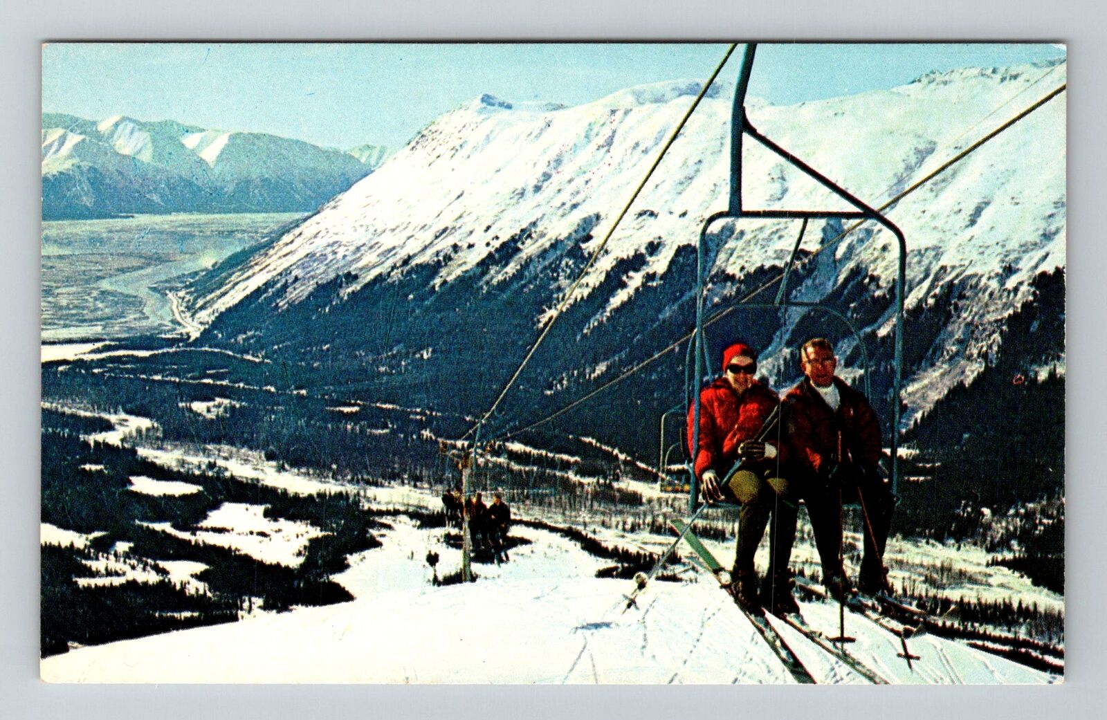 Mount Alyeska AK-Alaska, Chair Lift Ride, Kenai Peninsula, Vintage Postcard