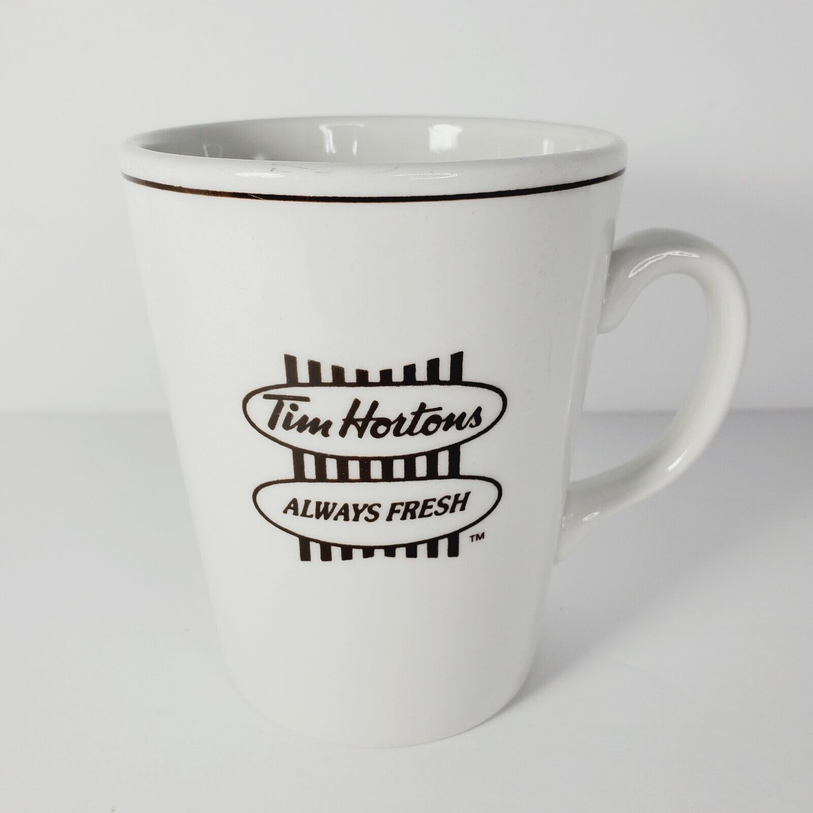 Tim Hortons Coffee Cup Mug Always Fresh Toujours Frais Steelite 12oz Bilingual