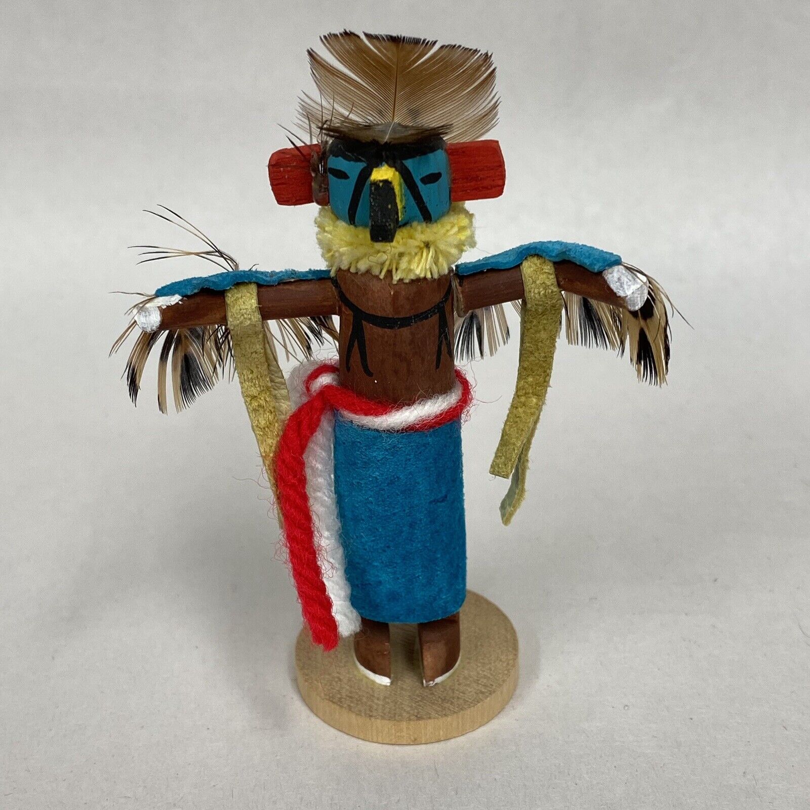 Miniature 3.5 inch Eagle Kachina Doll Hand Crafted - Damaged - Read ￼