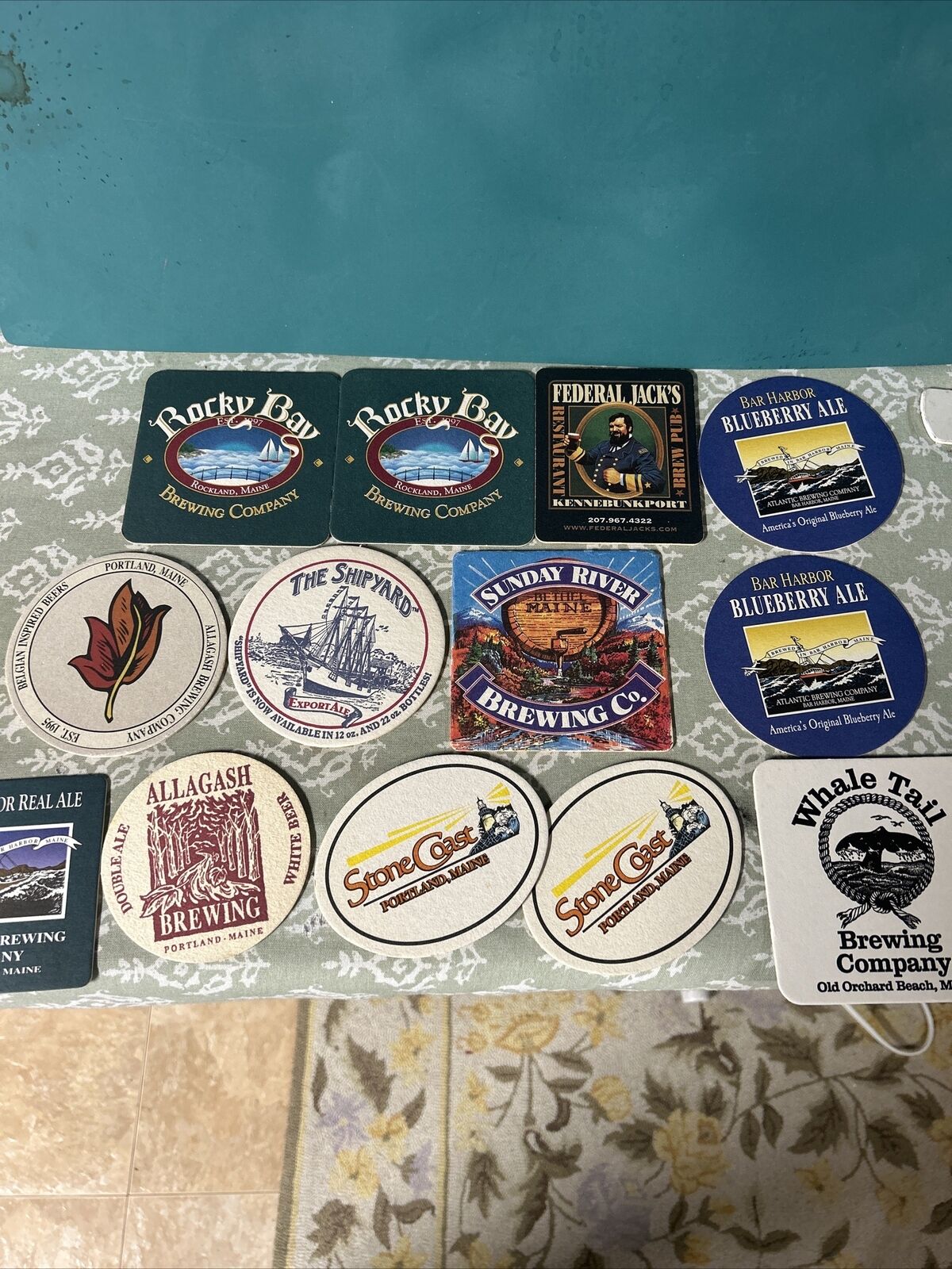 Craft Beer Coaster Lot Of 13 Maine￼ Beer Breweries & Brew Pubs