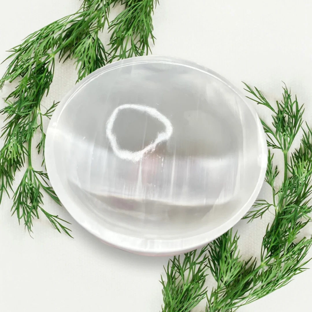 Large Satin Spar Selenite Bowl Crystal Healing Bowl Australian Seller