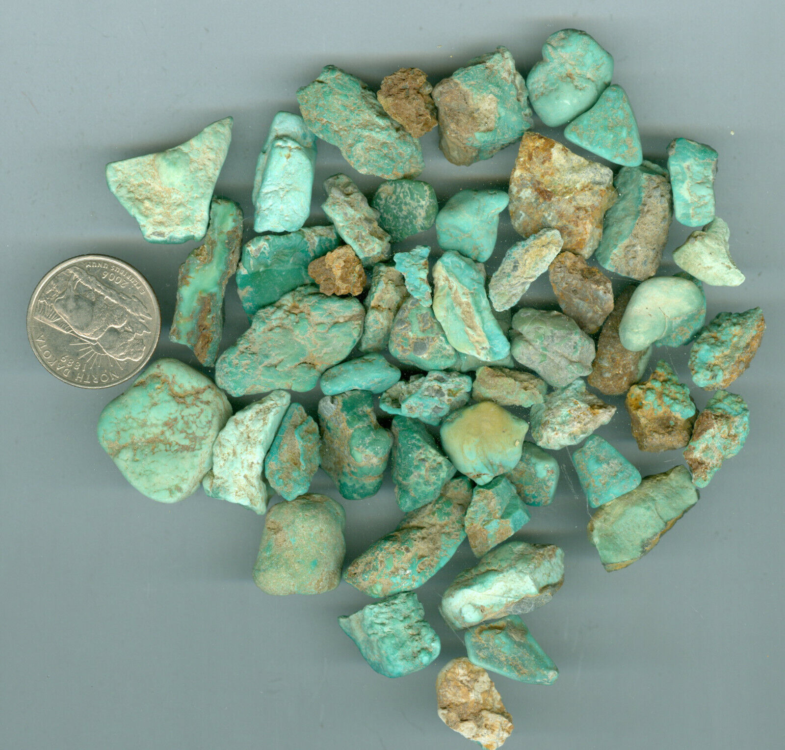   Turquoise Rough 121 grams of Natural American Turquoise Fox Mine Cutting Rough