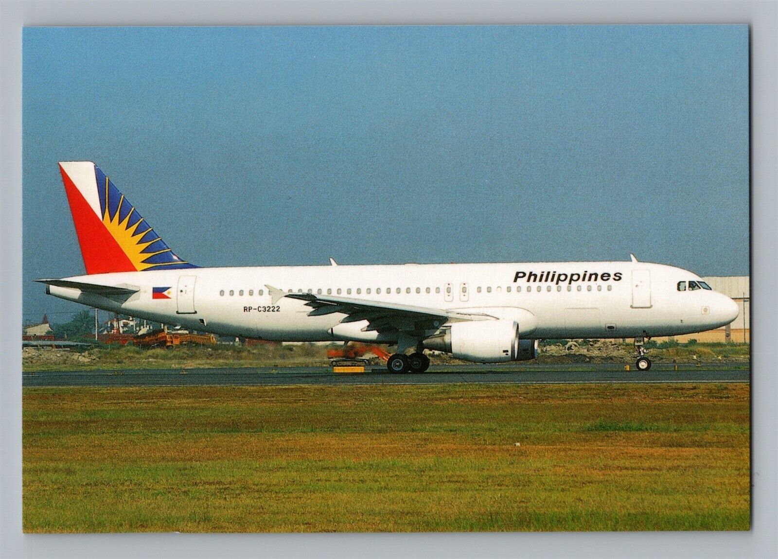 Aviation Airplane Postcard Philippines Airlines Airbus A320-214 at Manila AL10