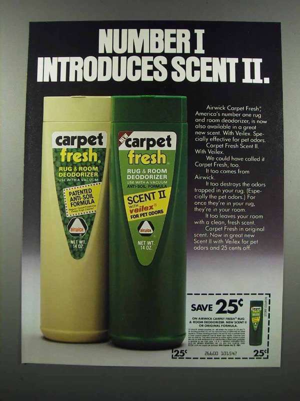 1983 Airwick Carpet Fresh Ad - Scent II