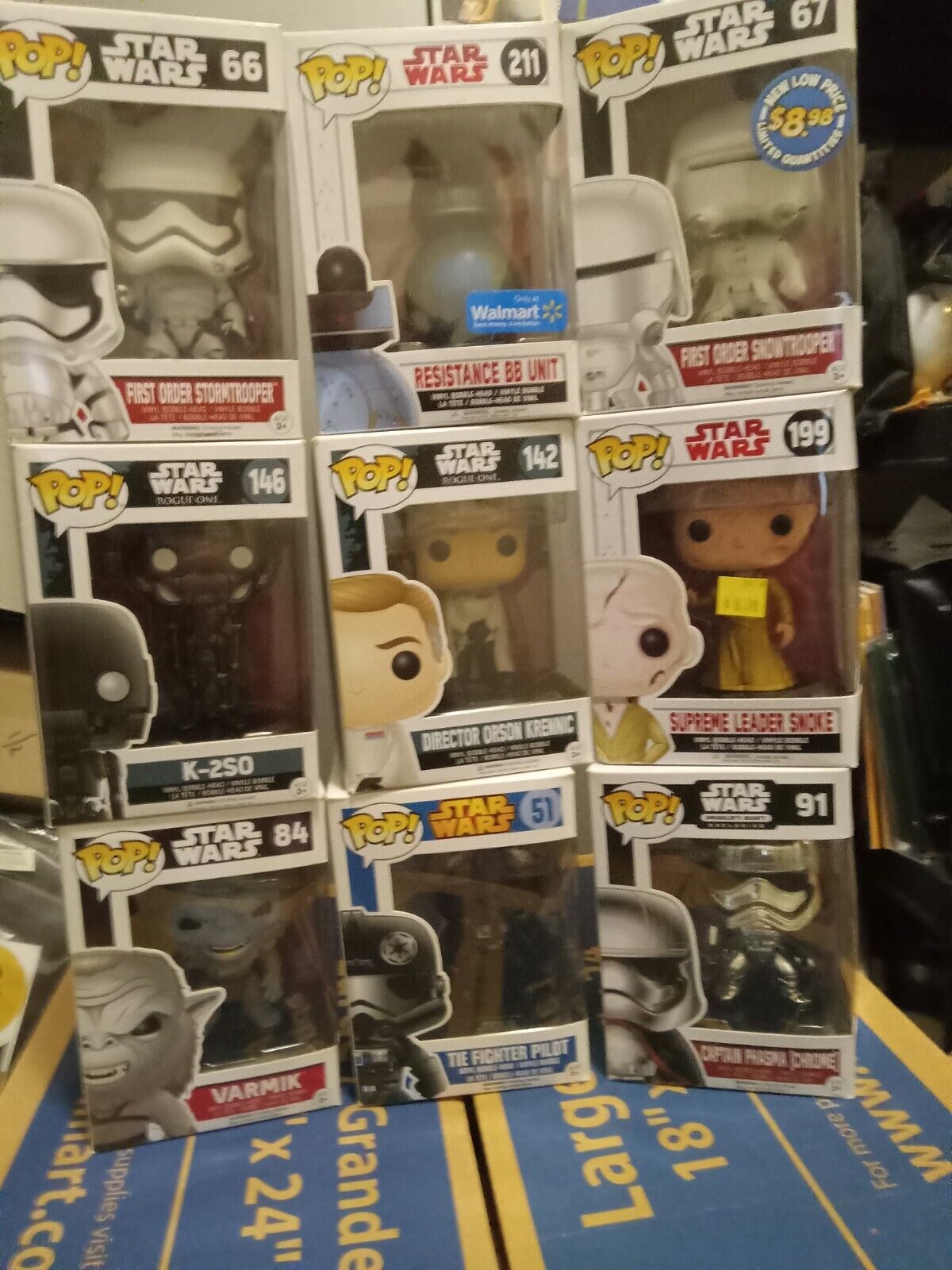  Star Wars Funko Pop Lot. Various Characters From Star Wars. 