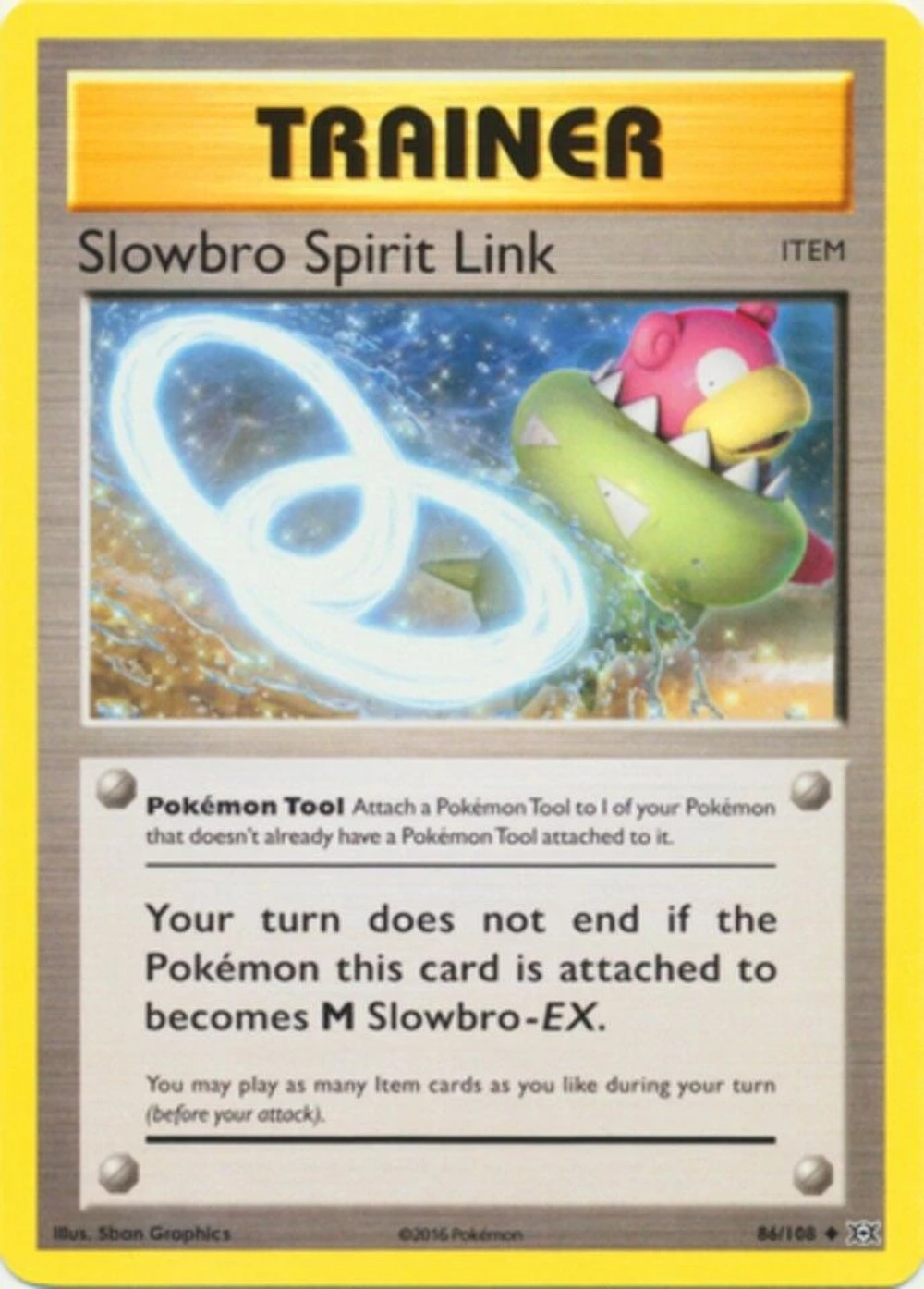 Pokemon: Slowbro Spirit Link - 86/108 - Uncommon - XY Evolutions