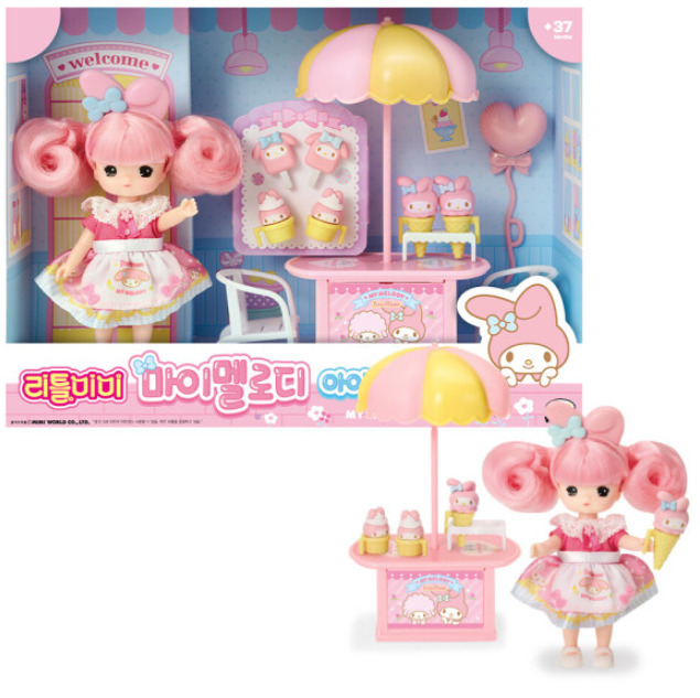 Sanrio Characters x Little Mimi  MY MELODY ICE CREAM STORE Doll Figure Licensed