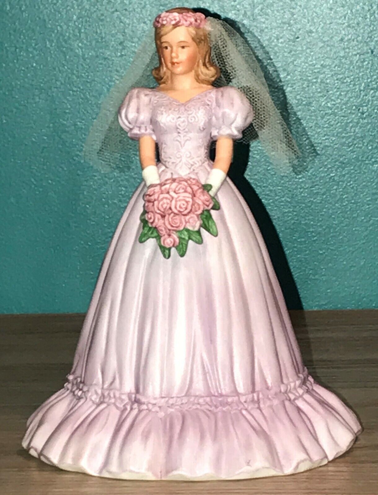 Vtg 1984 ENESCO Designed Giftware Hand Painted Porcelain Bride Figurine NOSIB 