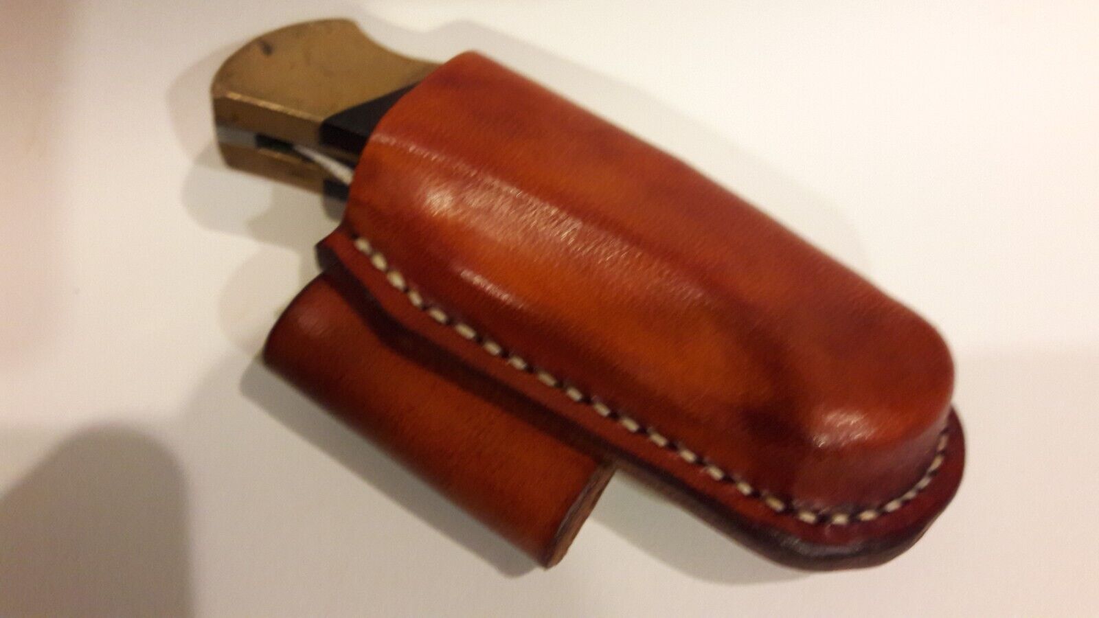 Handmade Buck 112 Ranger Custom Leather sheath, saddle stitched, sheath only