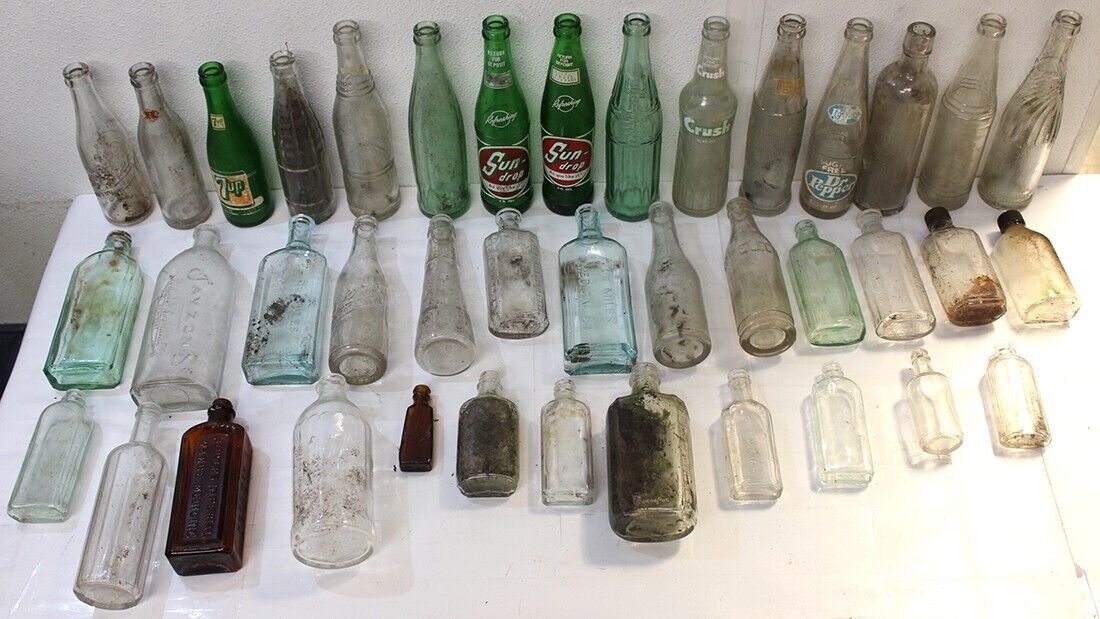 Massive Soda Pop, Medical & Home Vintage Bottle Lot 20+ LOOK