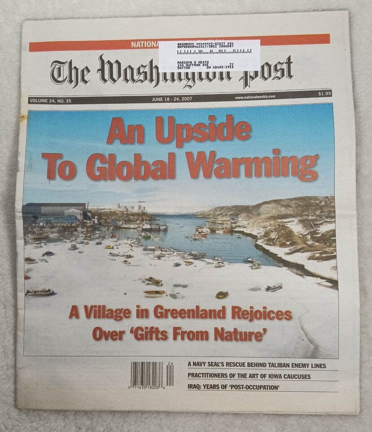 Washington Post Weekly Magazine Newspaper Jun 2007 Vol 24 No 35 Global Warming