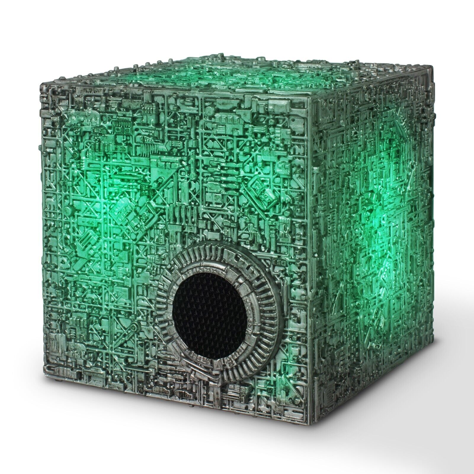 Star Trek Borg Cube Bluetooth Speaker with Green Illumination and Borg Sound FX