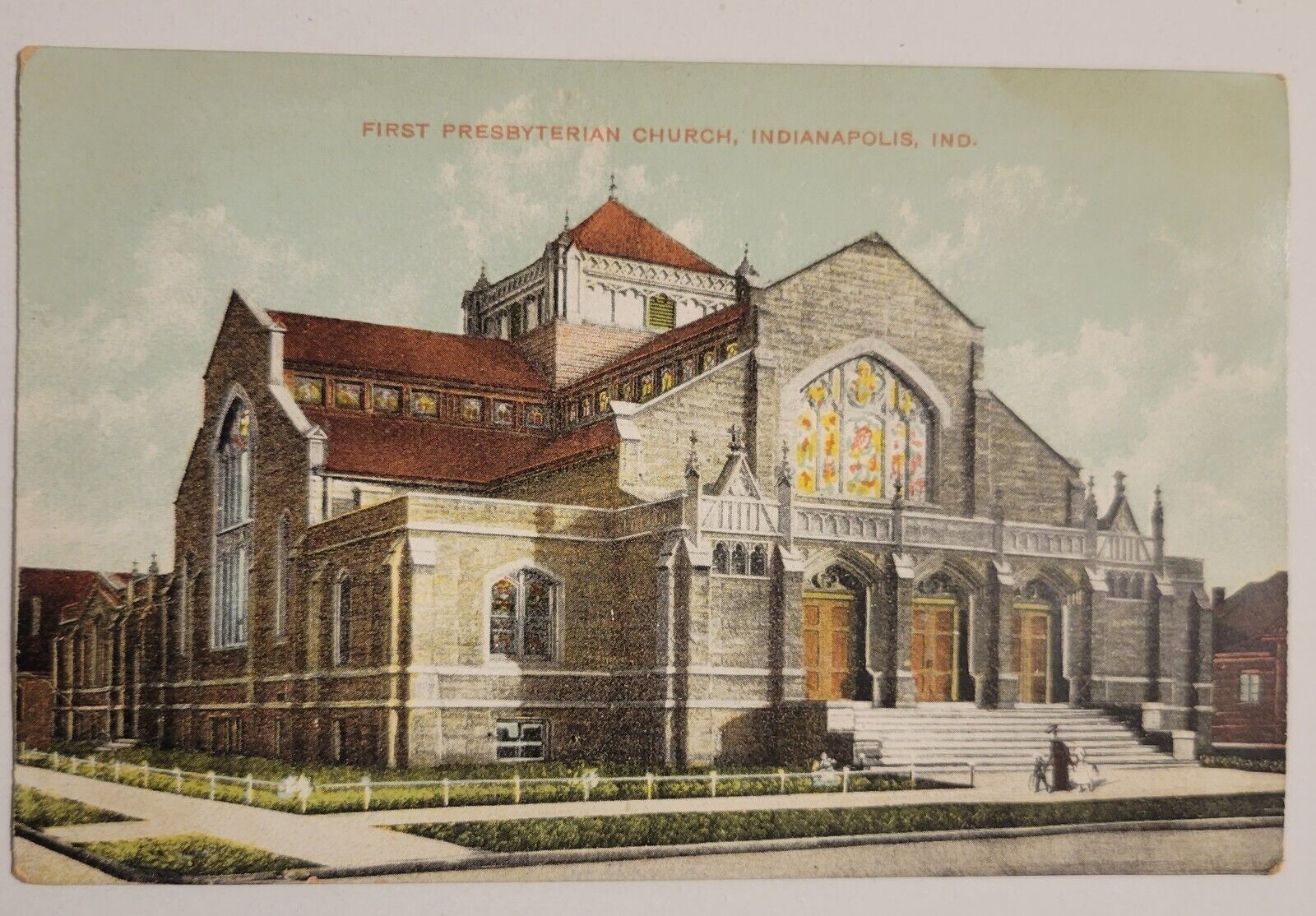 Vintage Unused Indianapolis,IN First Presbyterian Church Indiana Postcard Z3 