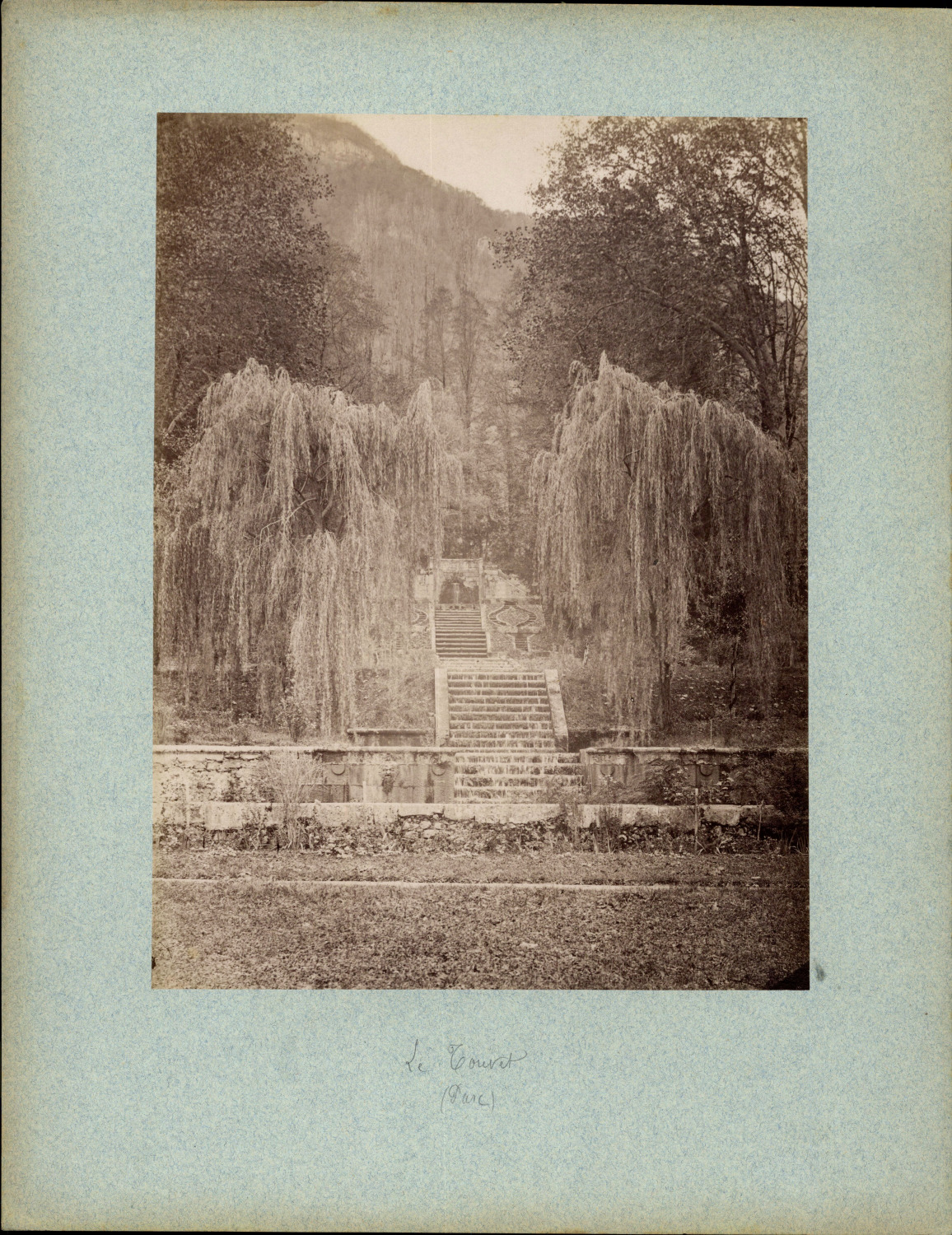 France, Le Touvet, Parc du Château vintage albumen print albumin print 31