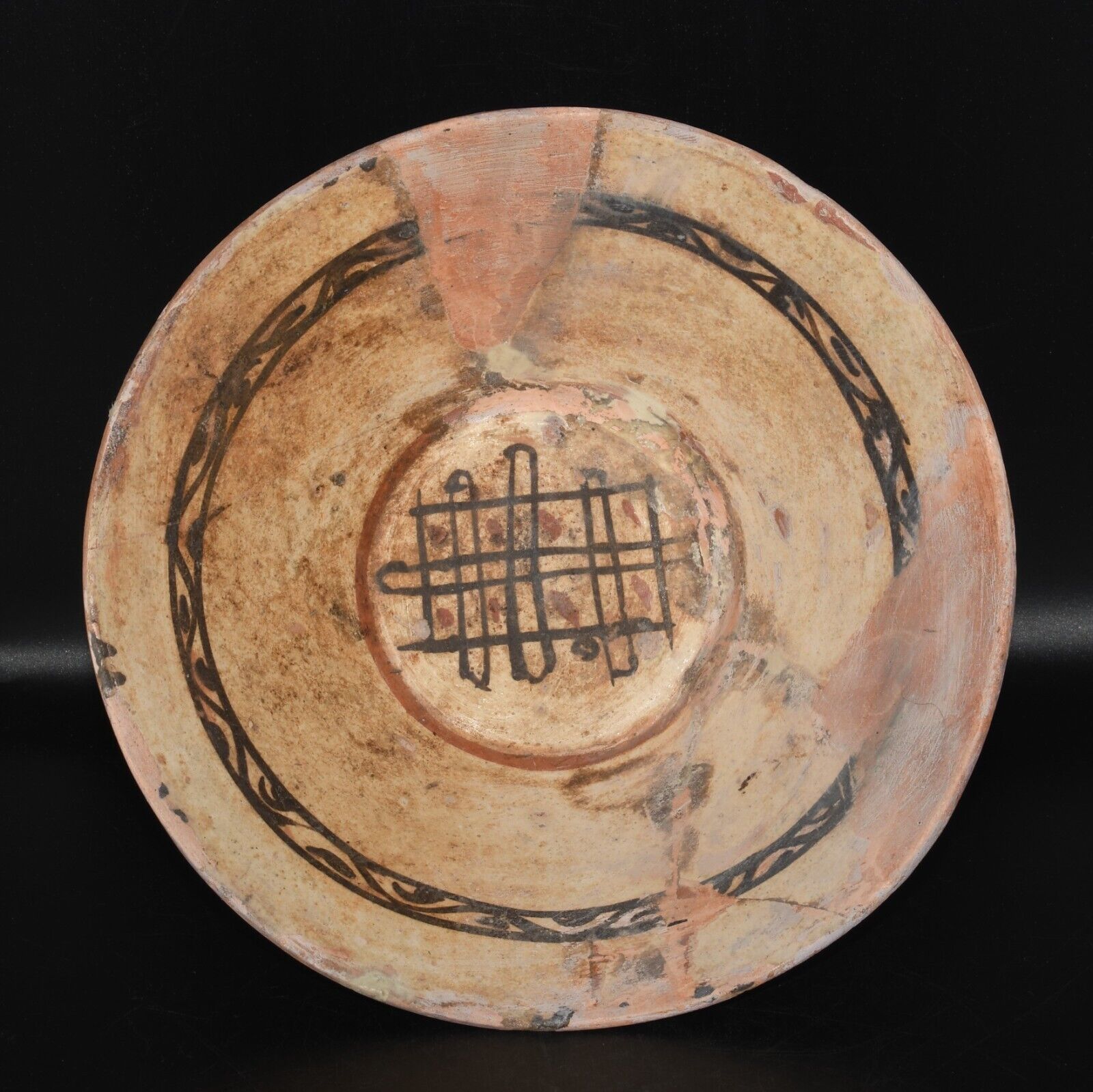 Ancient Early Islamic Near Eastern Nishapur Ceramic Bowl 10th century A.D