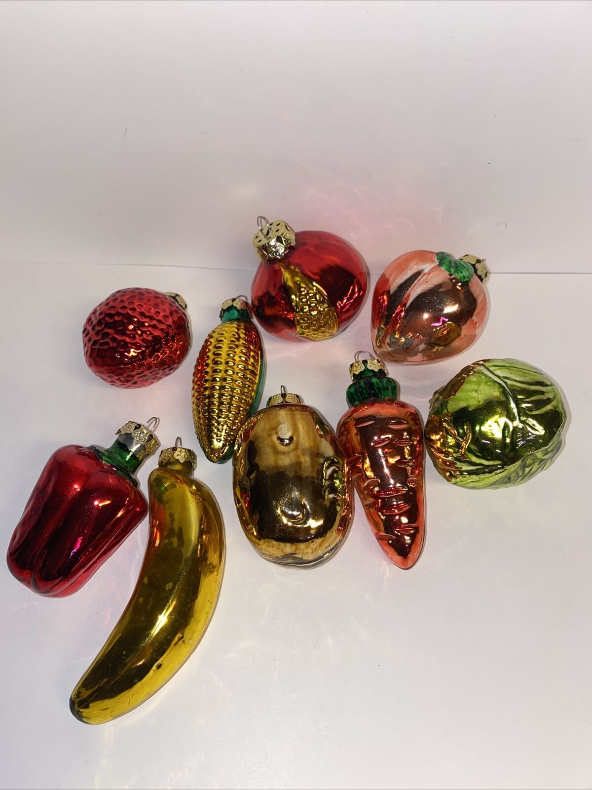 Fruit & Vegetables Christmas ornaments SEASONS Of CANNON FALLS Lot