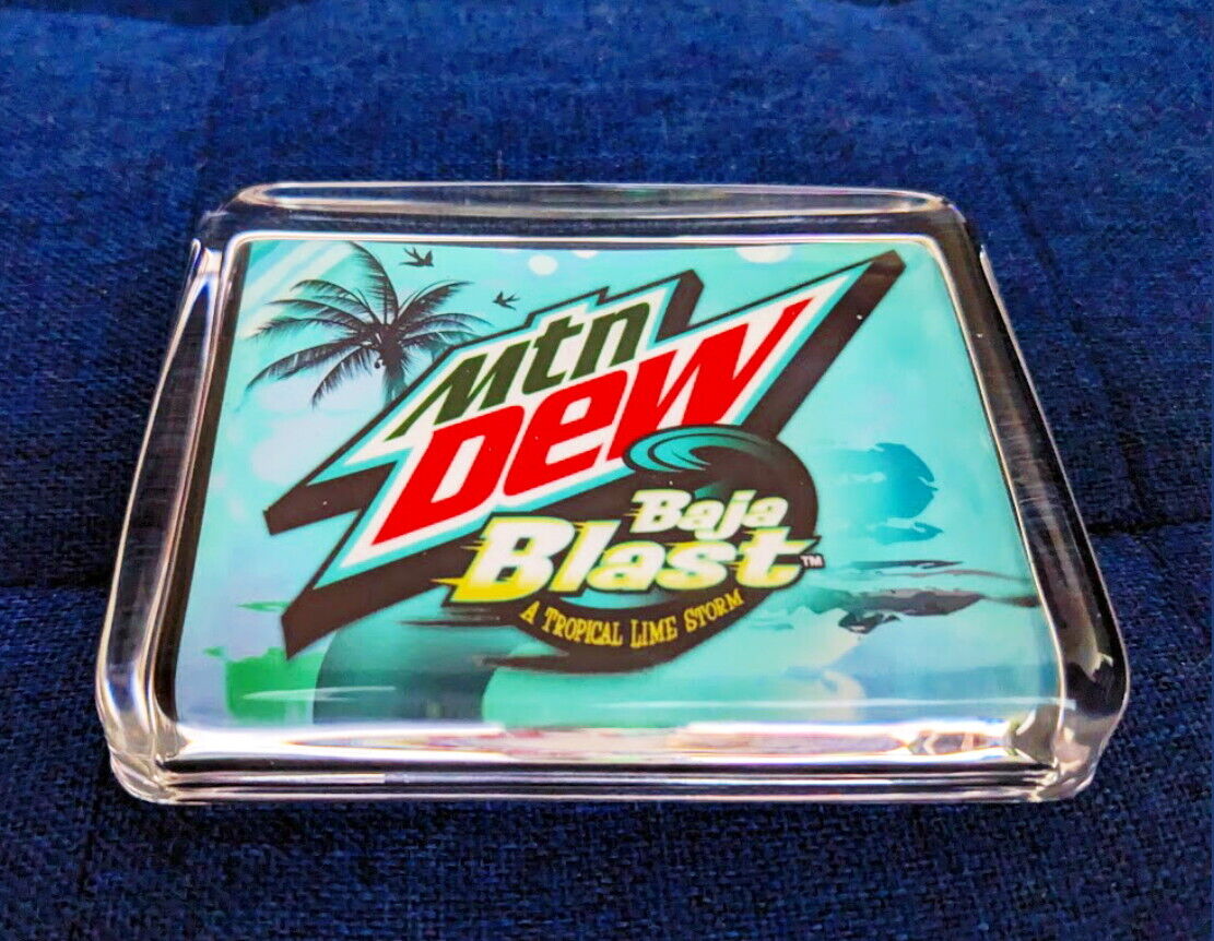 Mtn Dew Baja Blast Glass Paperweight Limited Edition Elegnt Collectible Gift Box