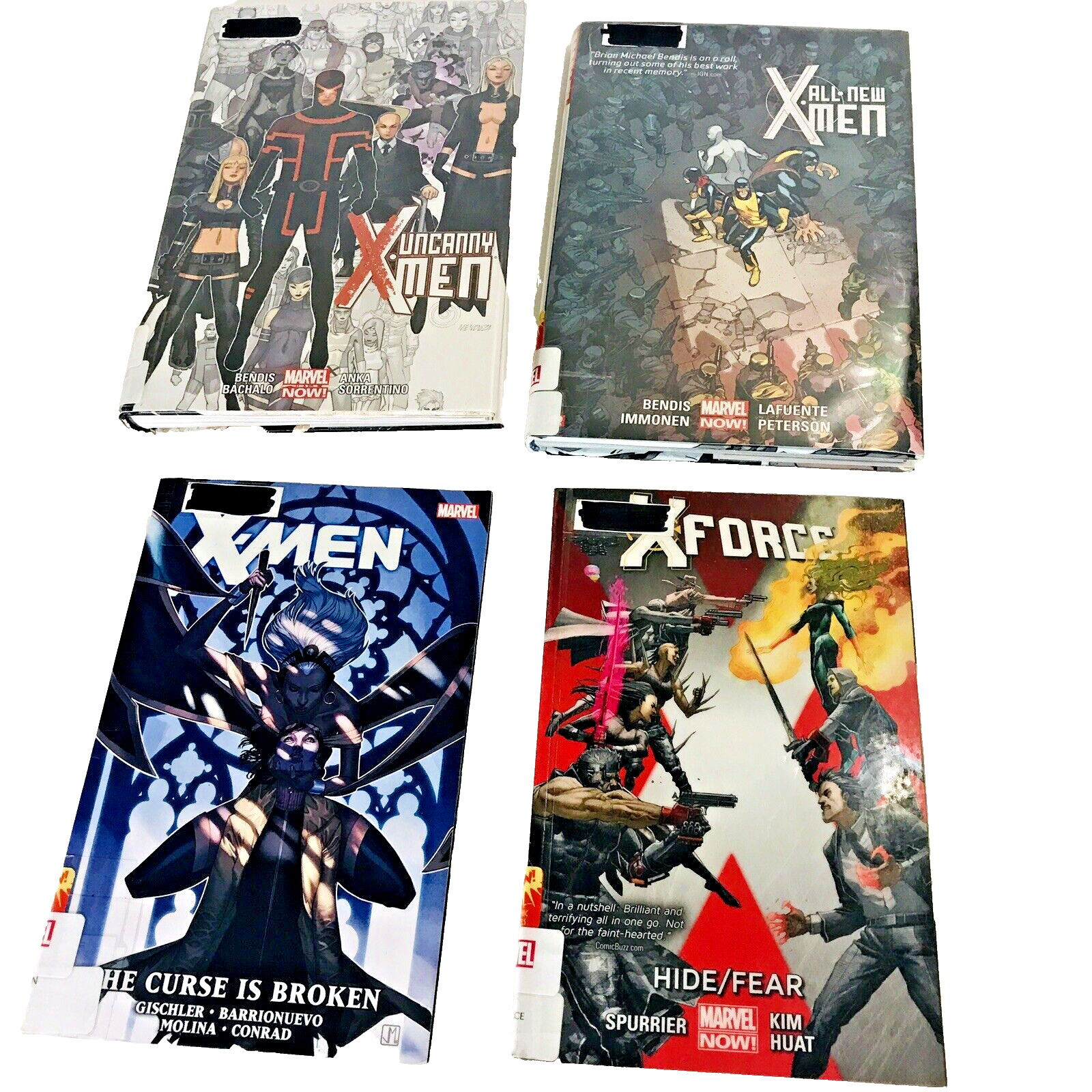 Lot 4 MARVEL X-Men Uncanny Volume 2 - All-New X-Men - X-Force- X-men HC and TPB